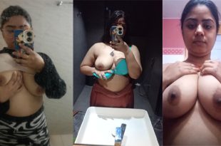 Babe Pressing Boobs And Fingering