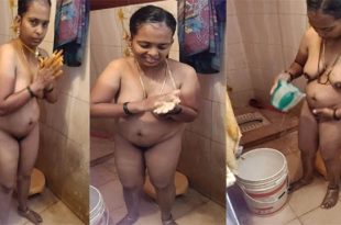 Mature Bhabi Bathing Husband Recording